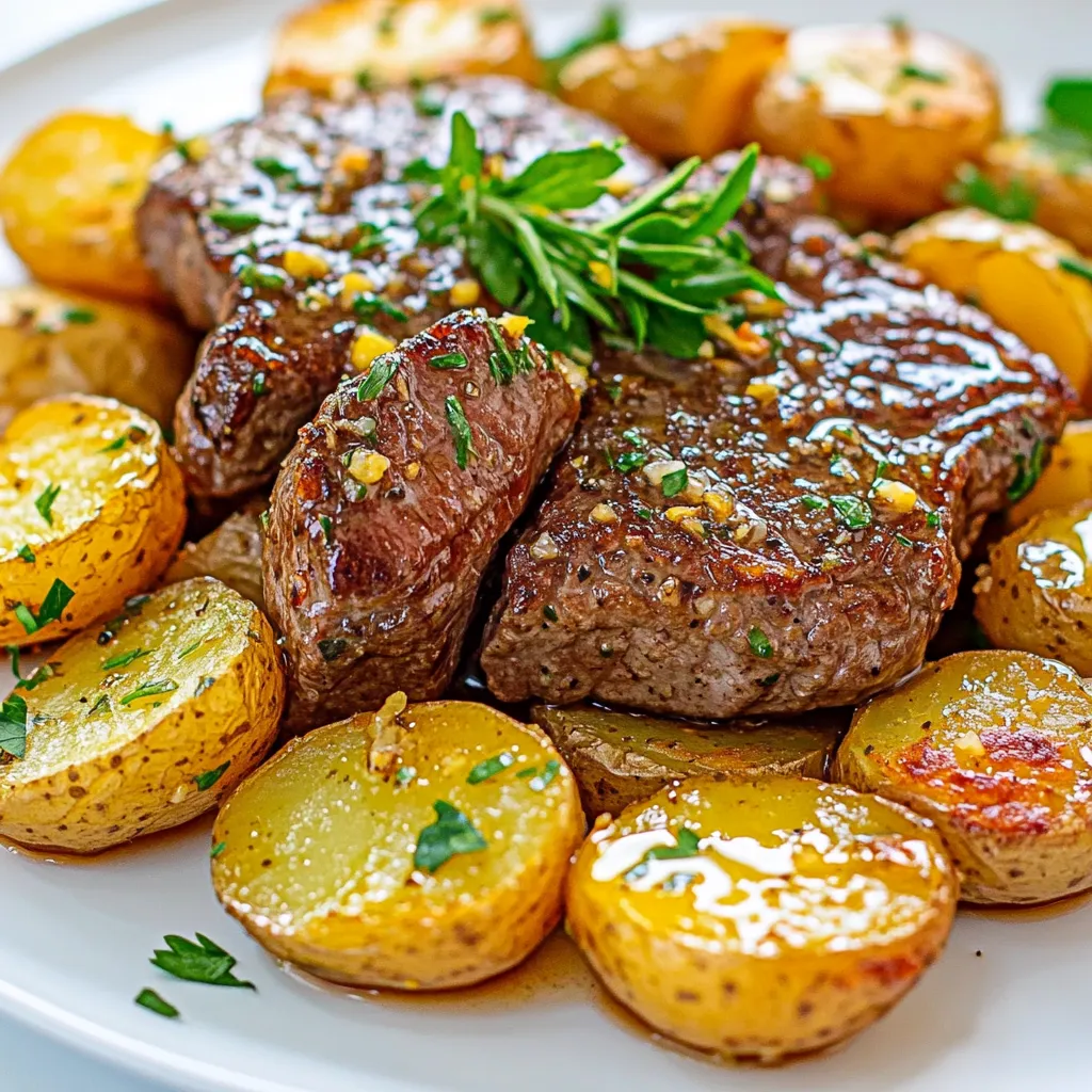 Garlic Butter Steak and Potatoes Skillet Delight