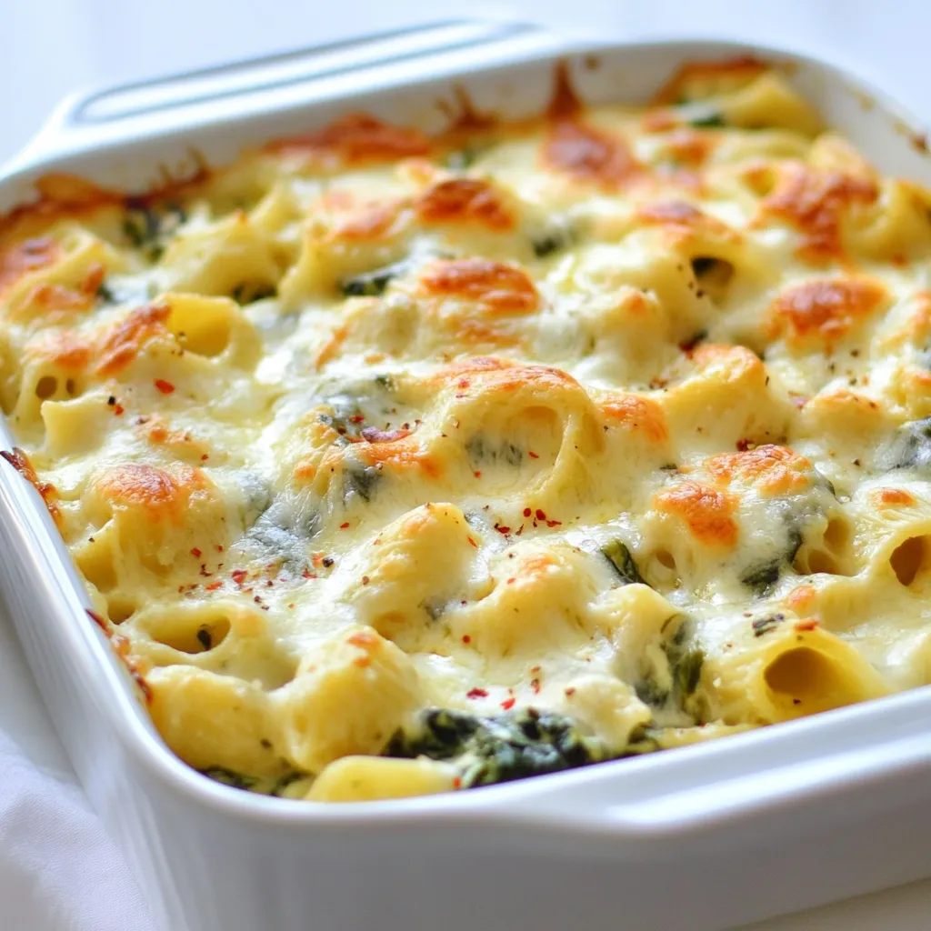 Creamy Spinach Artichoke Pasta Bake Savory Delight