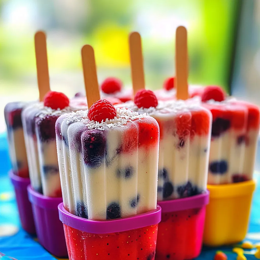 Berry Coconut Popsicles Refreshing and Simple Treat