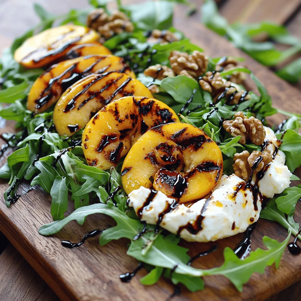 Grilled Peach Burrata Salad Fresh and Flavorful Meal