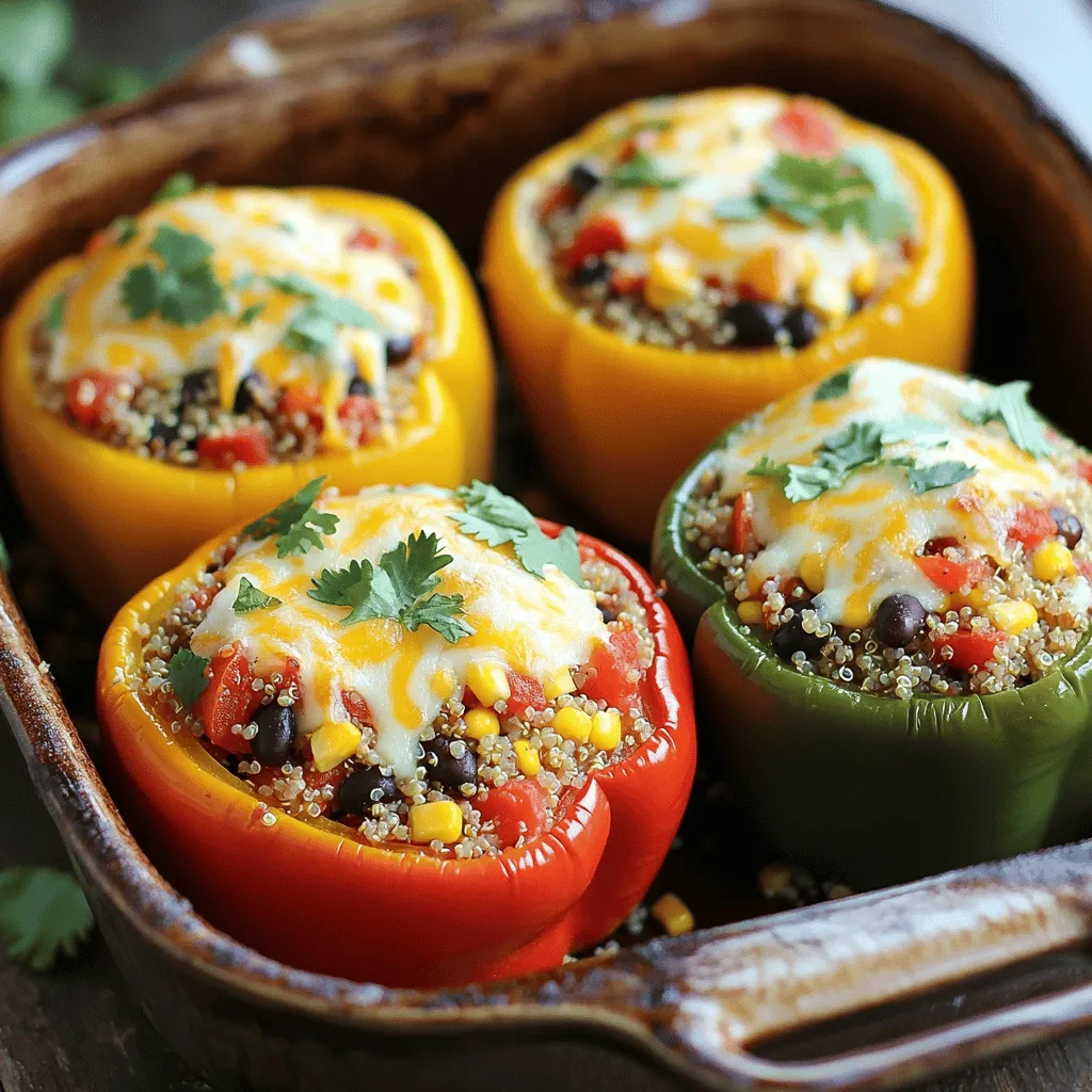 Stuffed Bell Peppers with Quinoa Tasty Healthy Meal