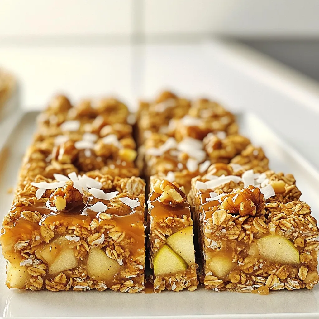 Caramel Apple Granola Bars No Bake Tasty Snack