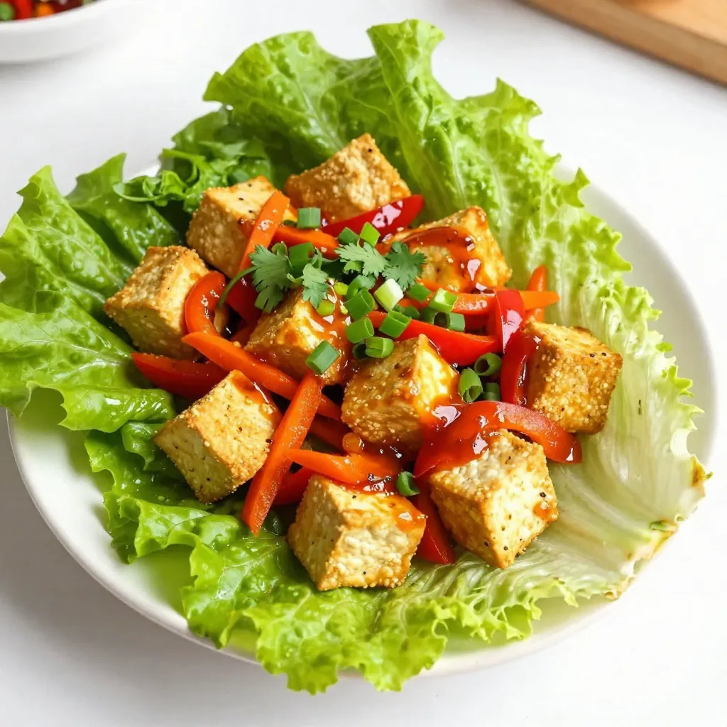 Sweet Chili Tofu Lettuce Wraps Flavorful and Easy Dish