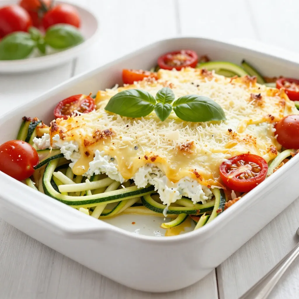 Baked Parmesan Zoodle Casserole Flavorful and Easy