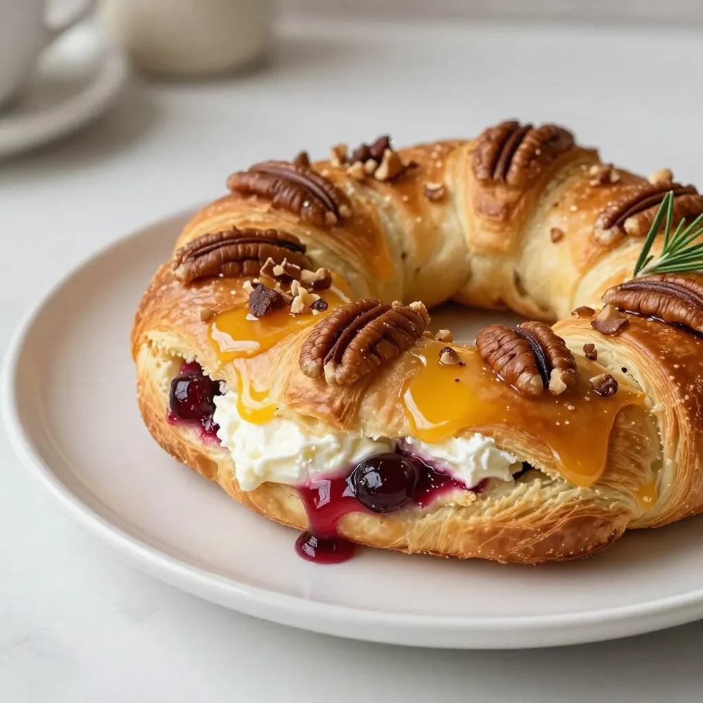 Cranberry Pecan Brie Crescent Ring Tasty Holiday Treat
