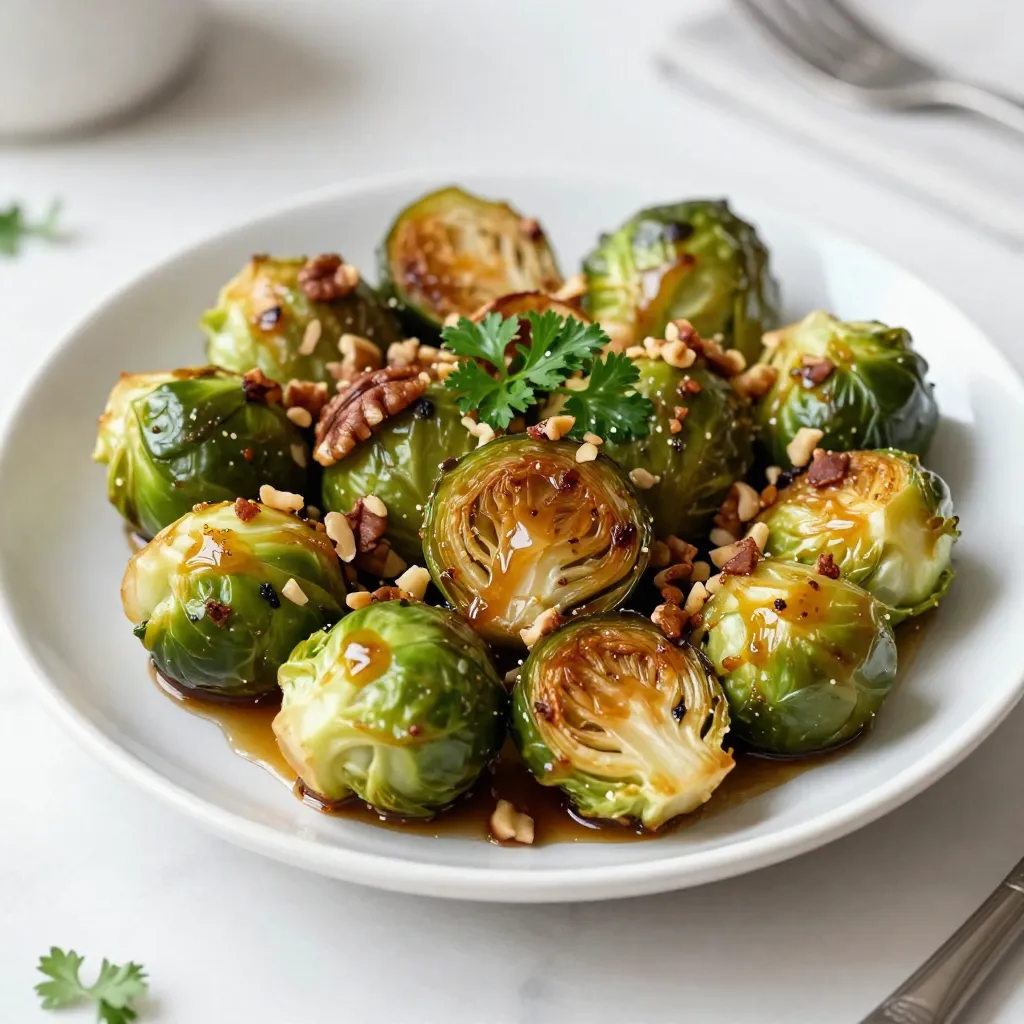 Balsamic Honey Roasted Brussels Sprouts Flavor Boost