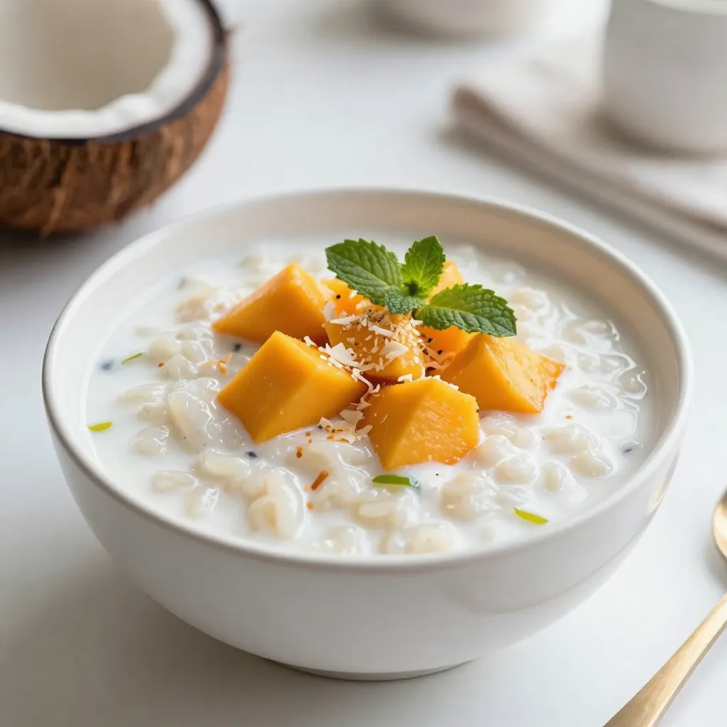 Coconut Mango Rice Pudding Creamy and Delightful Dish