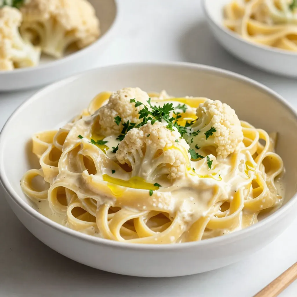 Creamy Cauliflower Alfredo Tasty Vegan Pasta Dish