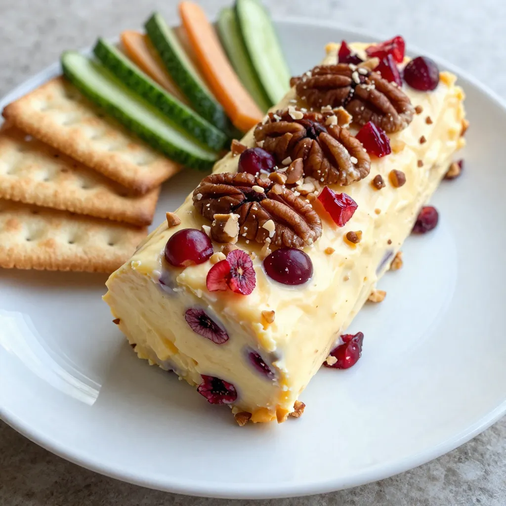 Cranberry Pecan Cheese Log Delightful Party Treat