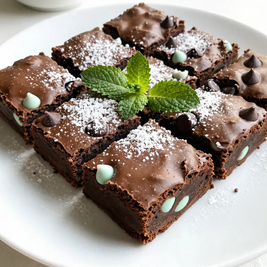 Fudgy Mint Chocolate Brownies Easy and Delicious Recipe