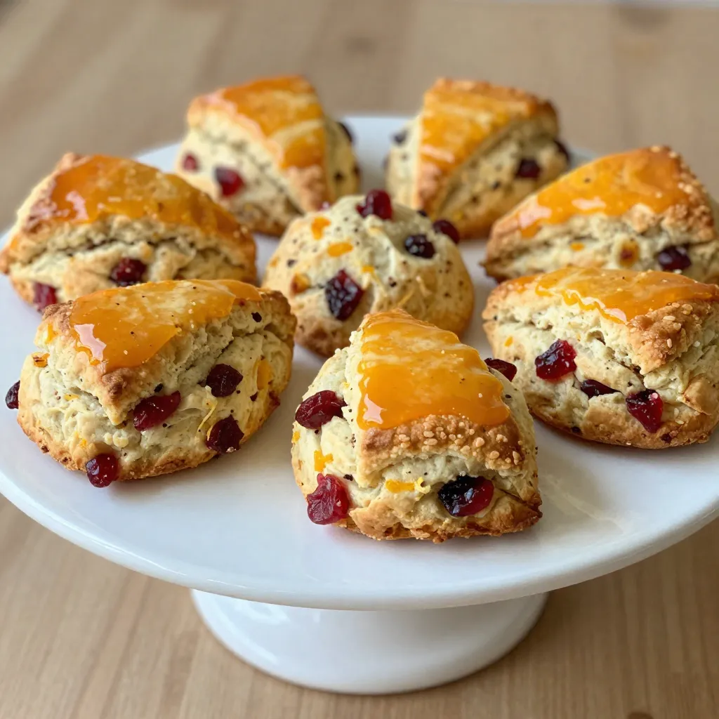 Orange Glazed Cranberry Scones Irresistible Treat