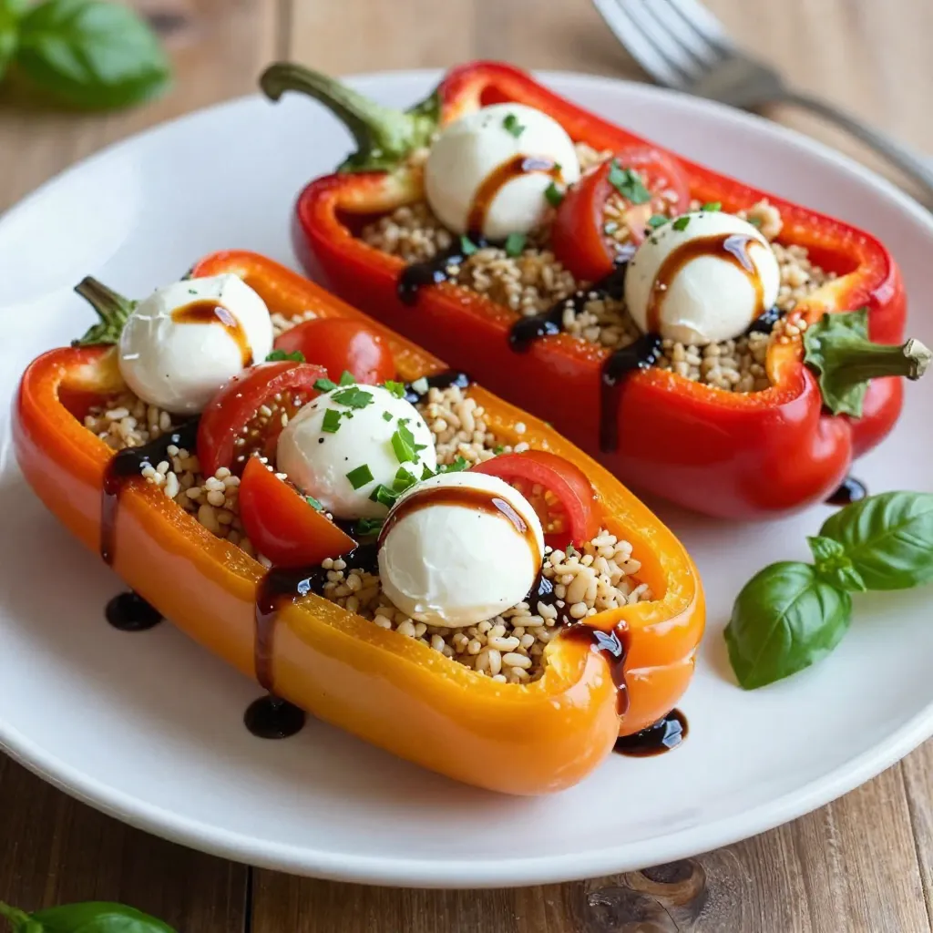 Caprese Quinoa Stuffed Peppers Tasty and Easy Recipe