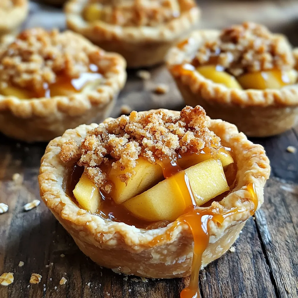 Caramel Apple Mini Pies with Streusel Delight