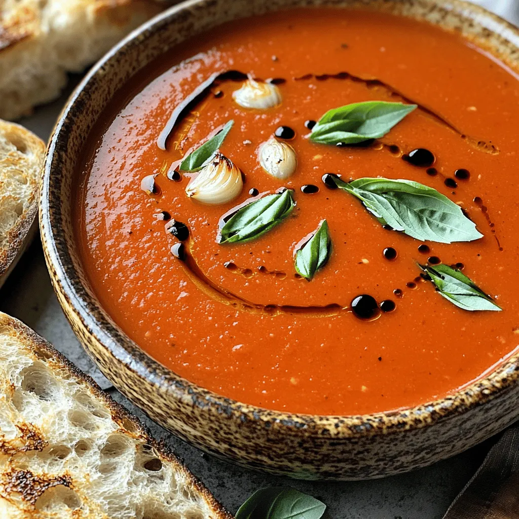 Roasted Garlic Tomato Soup Comforting and Flavorful Dish