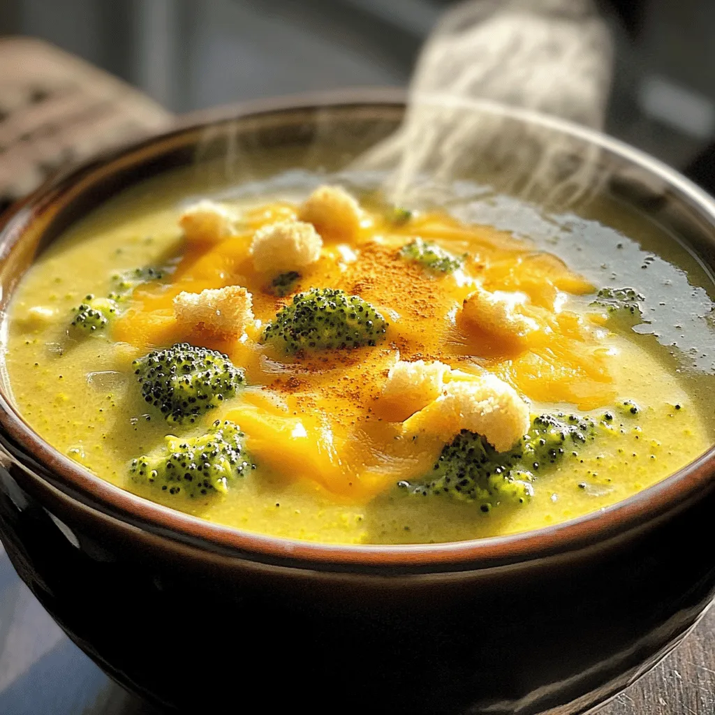 Easy Broccoli Cheddar Soup Quick and Comforting Recipe
