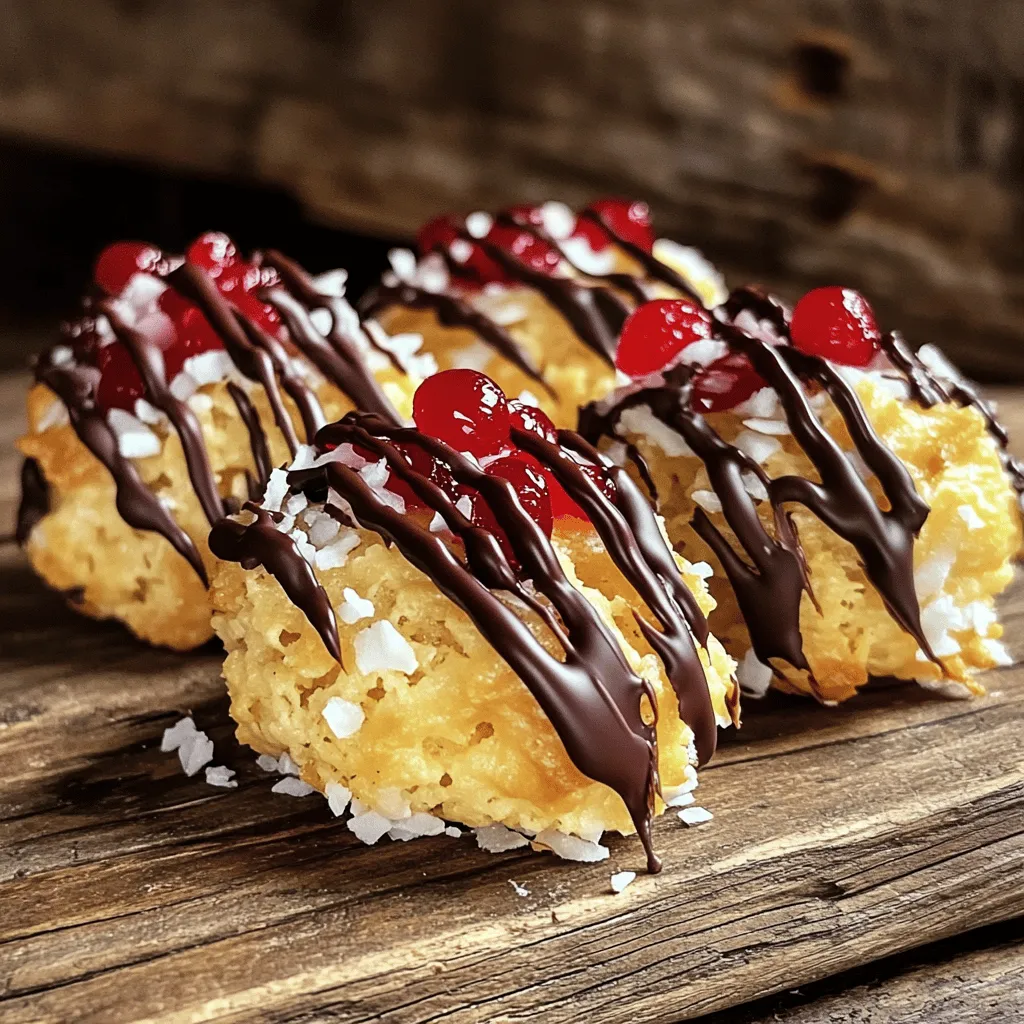 Cherry Coconut Macaroons Deliciously Chewy Treat
