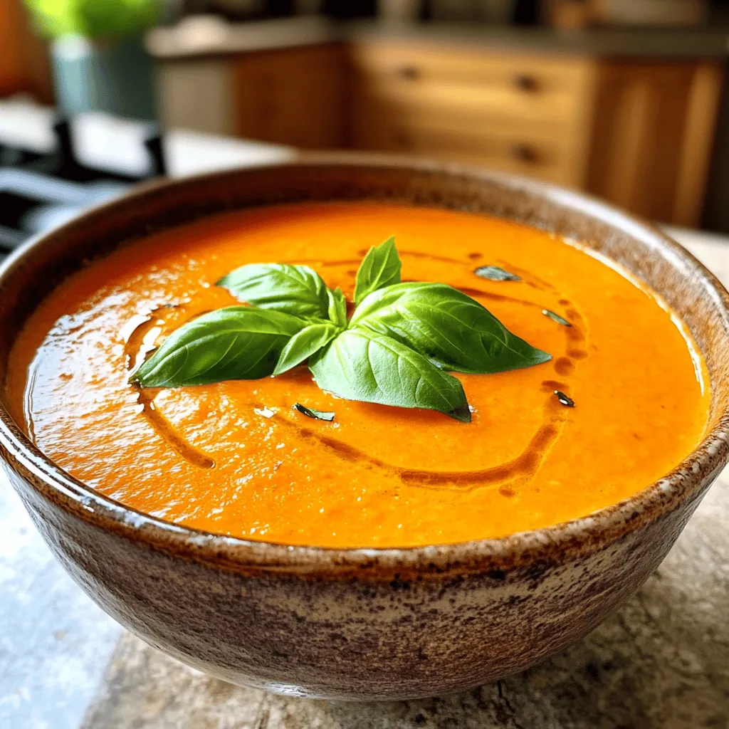 One-Pot Roasted Red Pepper Soup Simple and Tasty Recipe