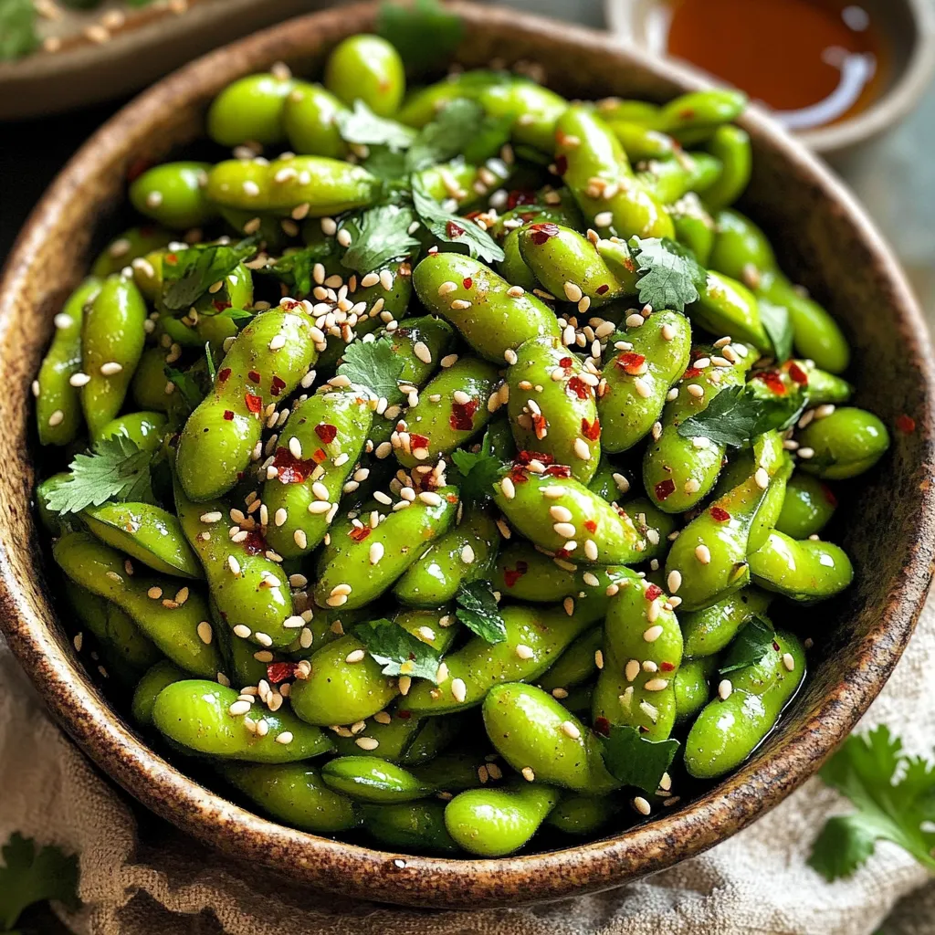Air Fryer Spicy Garlic Edamame Flavorful Snack Recipe