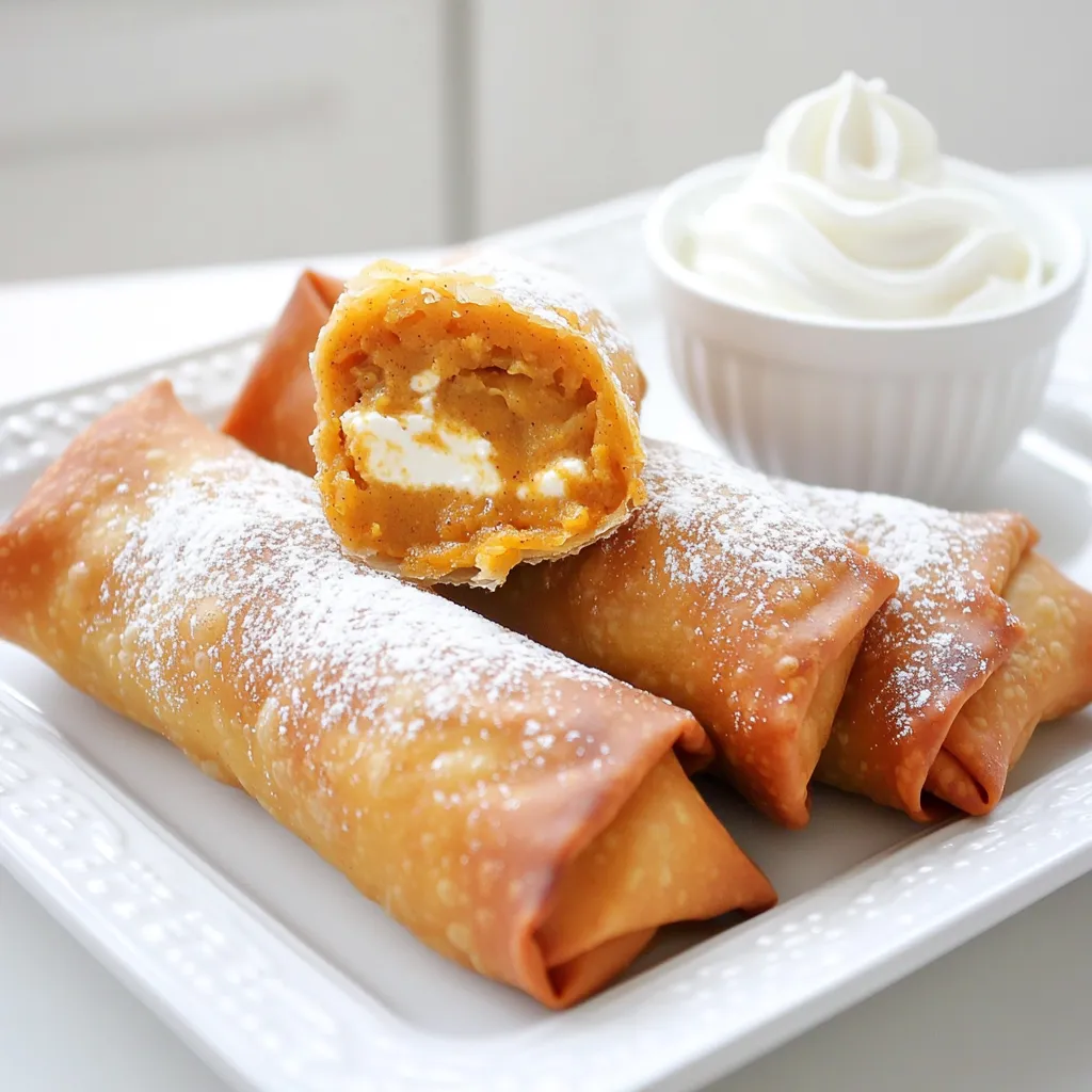 Pumpkin Pie Egg Rolls Air Fryer Crisp Treat Delight