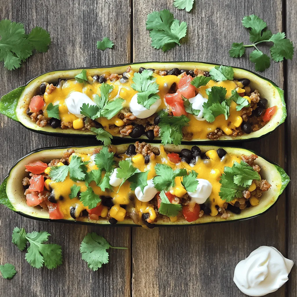 Taco Stuffed Zucchini Boats Flavorful and Nutritious Meal