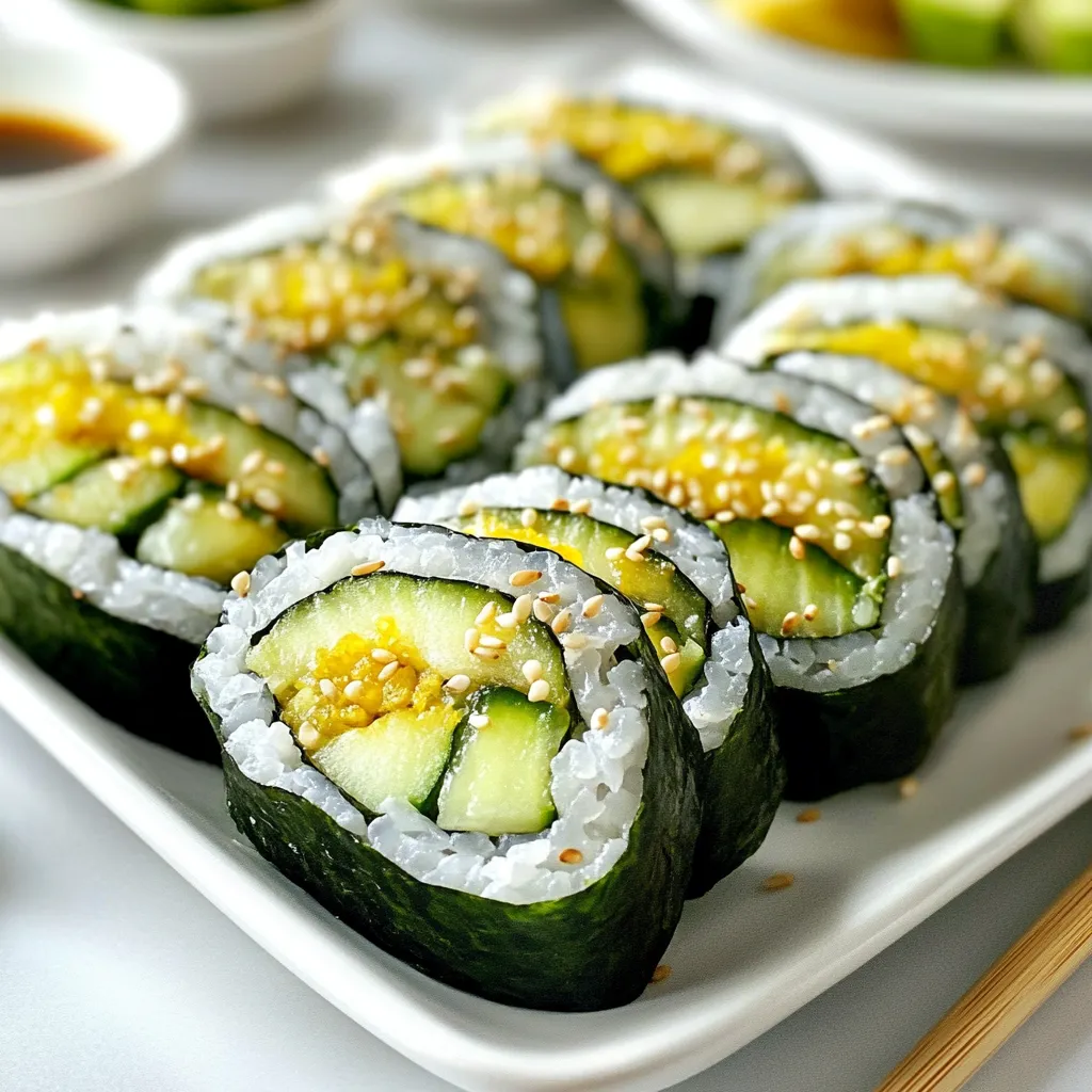 Cucumber Avocado Sushi Rolls Fresh and Tasty Recipe
