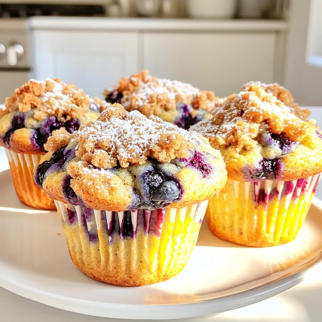 Blueberry Streusel Muffins Bakery Style Delight