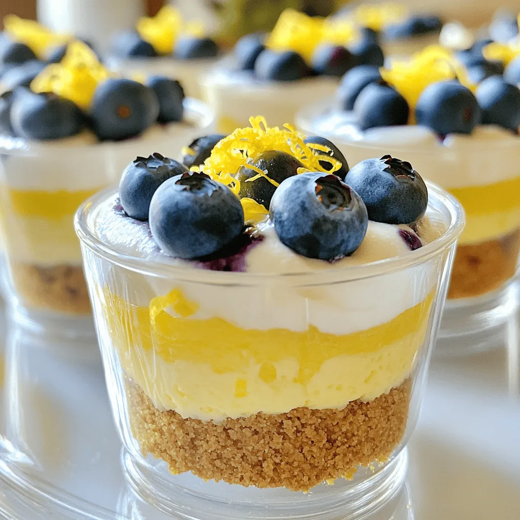 Lemon Blueberry Cheesecake Cups No Bake Delight