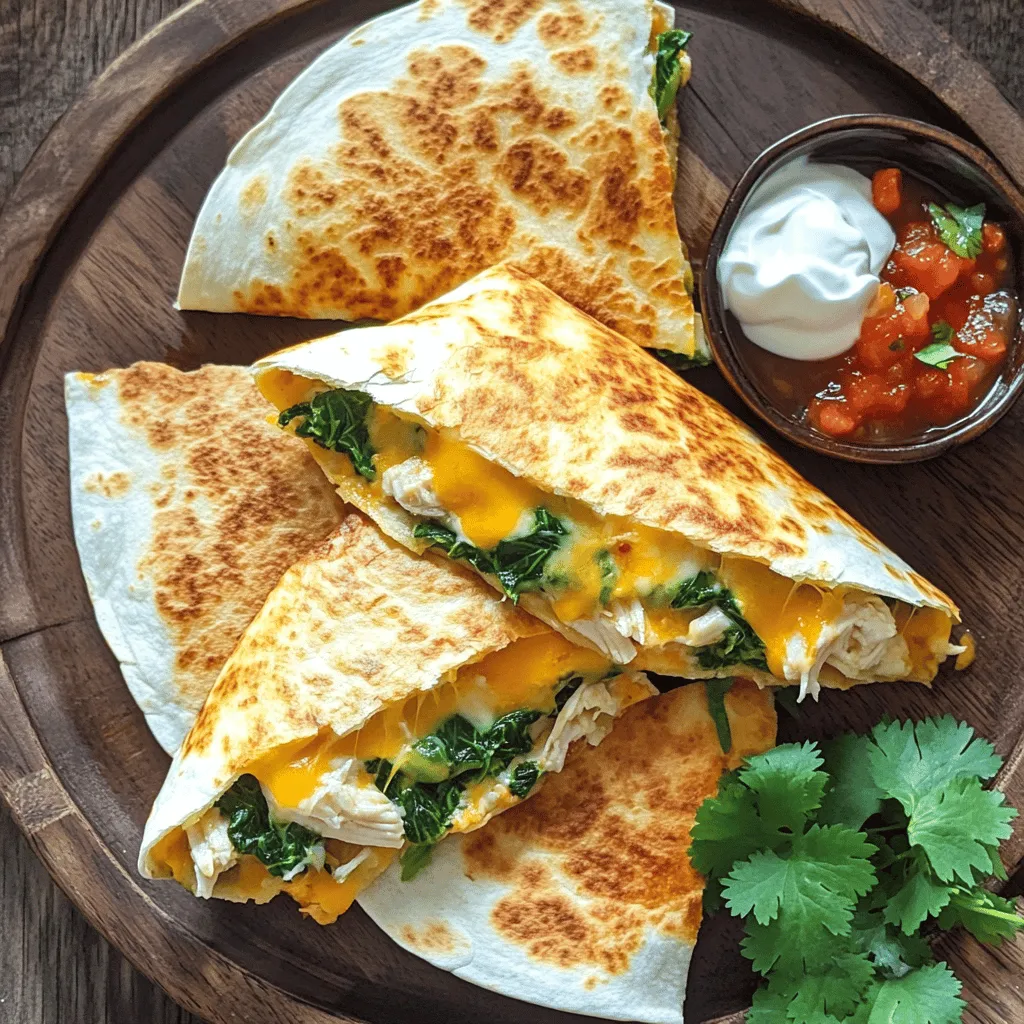 Savory Chicken and Spinach Quesadillas Easy Recipe