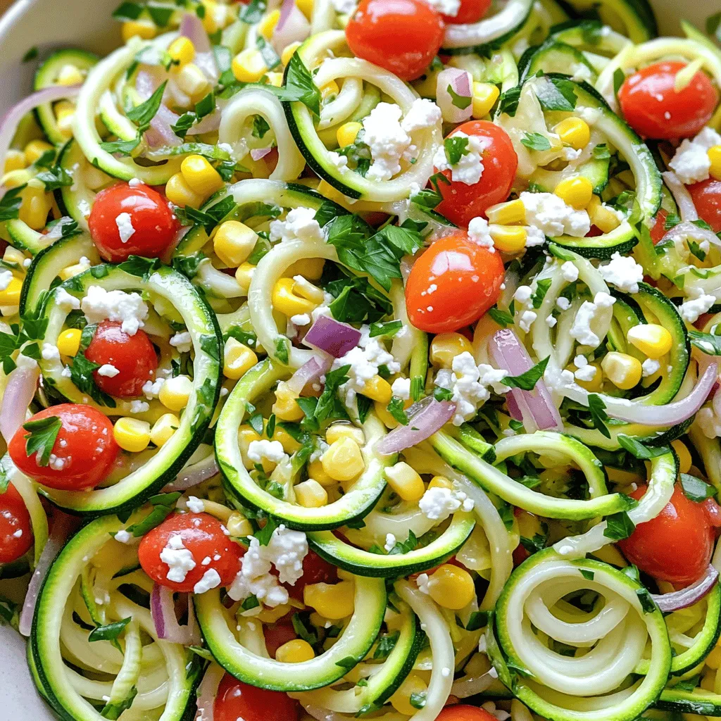 Zucchini Noodle Salad Fresh and Crunchy Delight