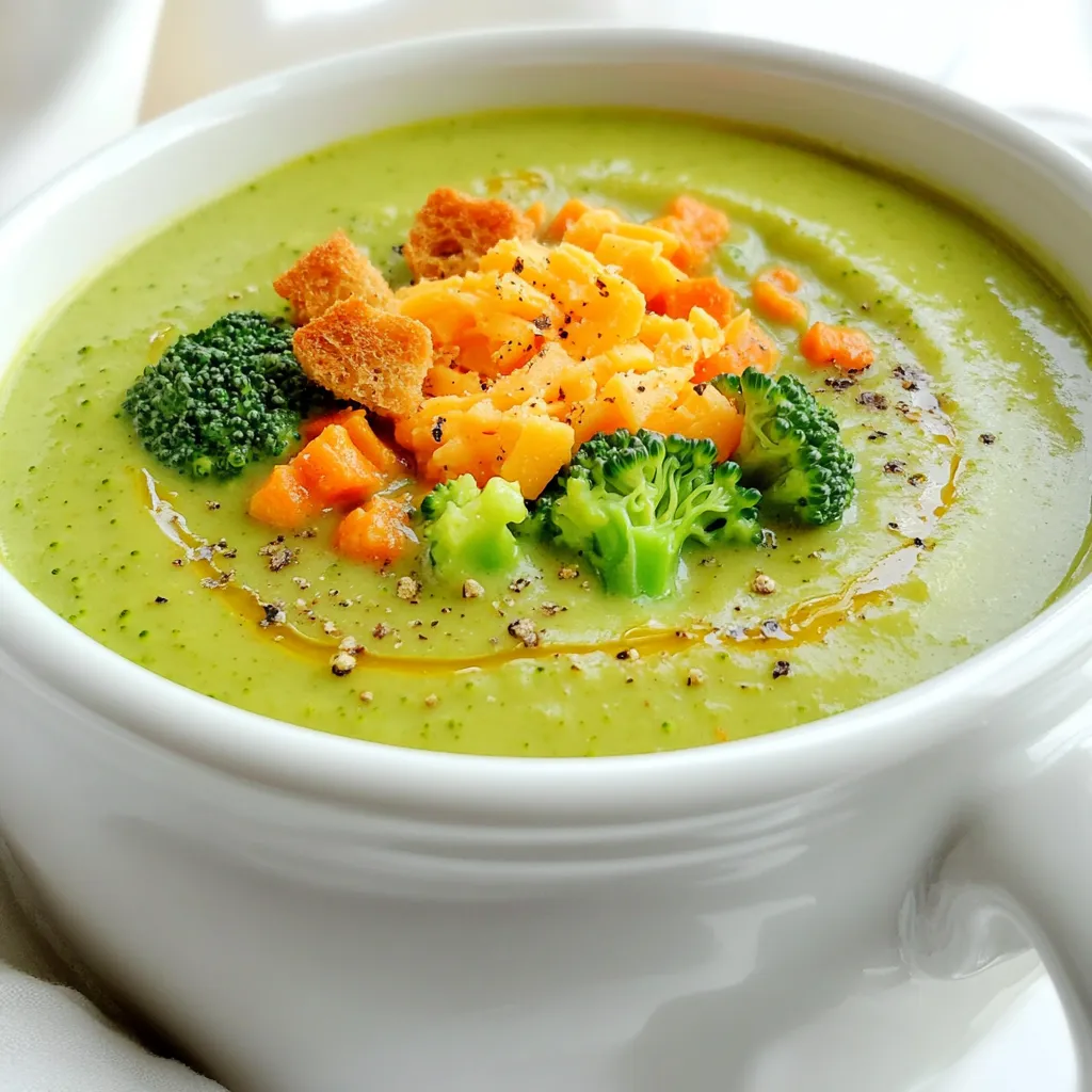 Creamy Cheddar Broccoli Soup Slow Cooker Delight