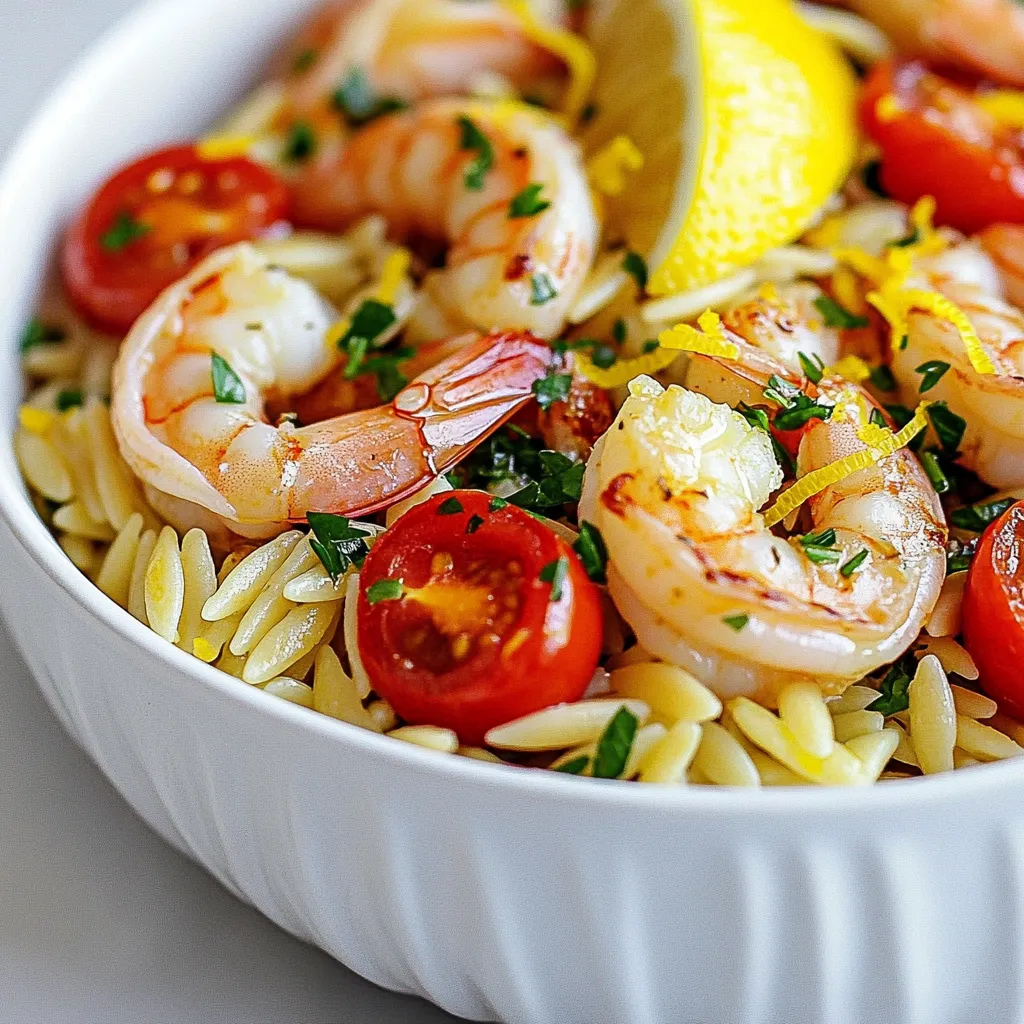Lemon Garlic Shrimp Orzo Flavorful and Simple Meal