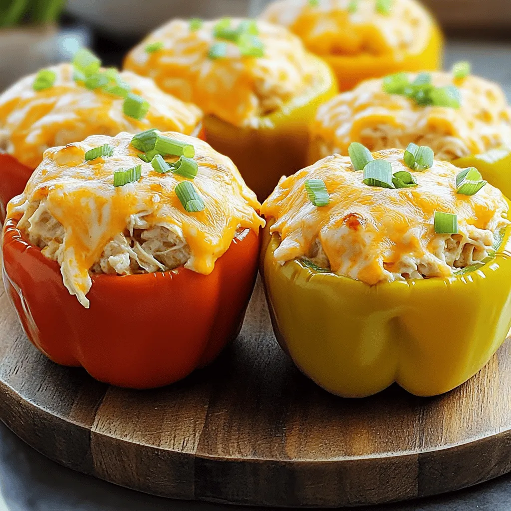 Buffalo Chicken Stuffed Peppers Tasty Dinner Idea