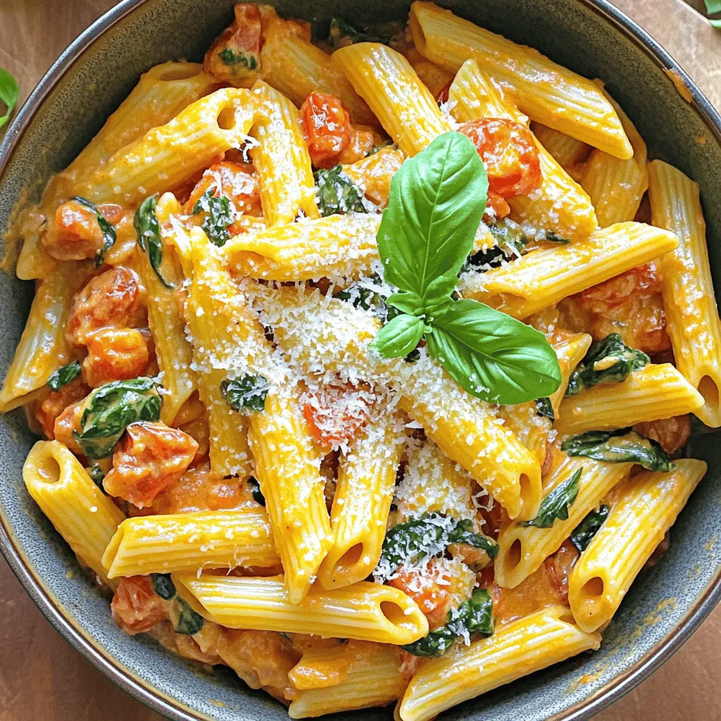 Creamy Tomato Spinach Pasta Flavorful Dinner Delight