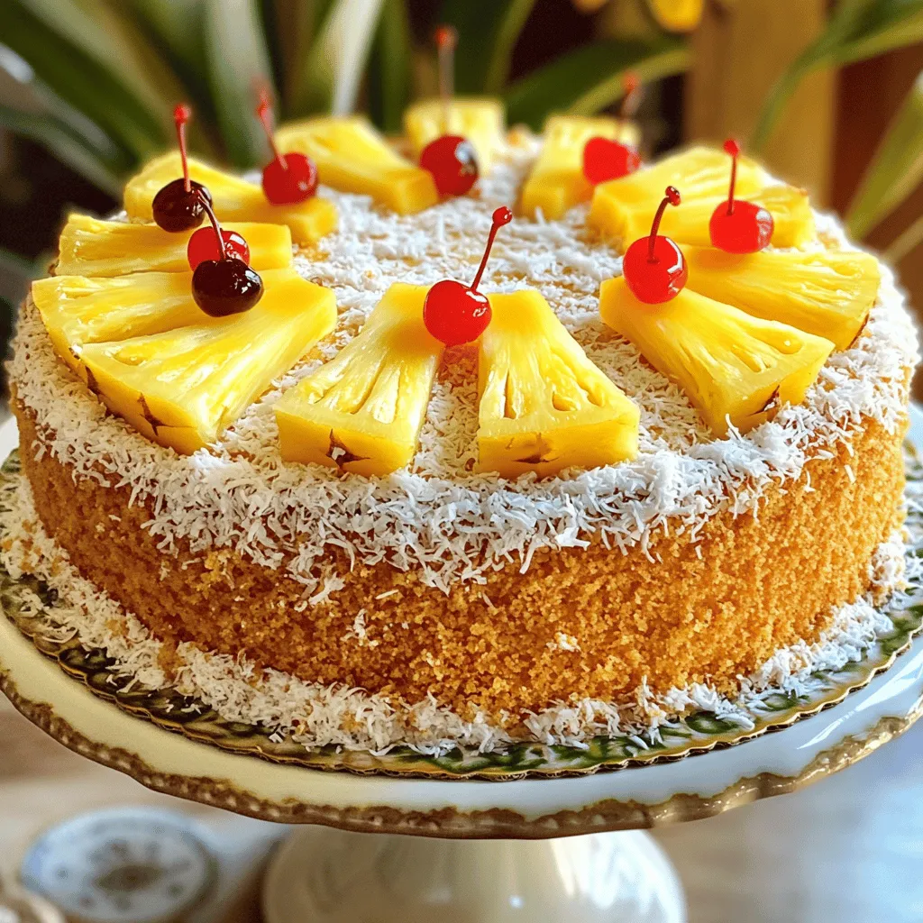 To make a tasty pineapple cake, gather these key ingredients:
