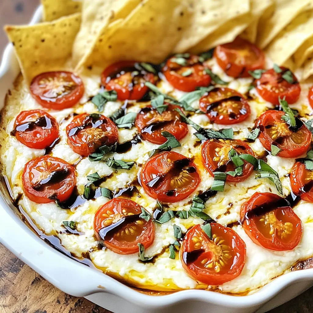 Cheesy Caprese Dip Creamy and Flavorful Delight