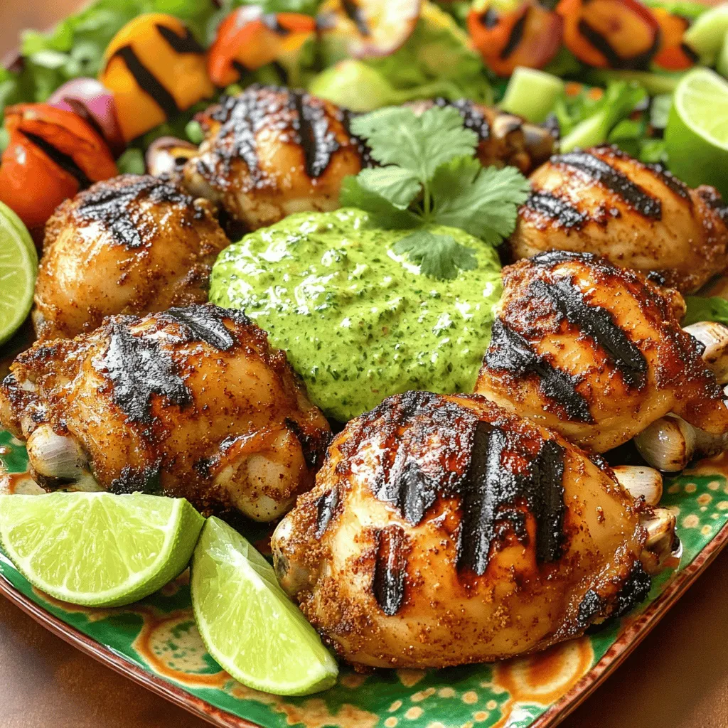 Peruvian Grilled Chicken with Green Sauce Delight
