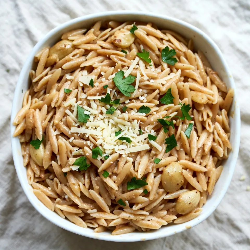 Creamy Garlic Parmesan Orzo Flavorful Dinner Delight