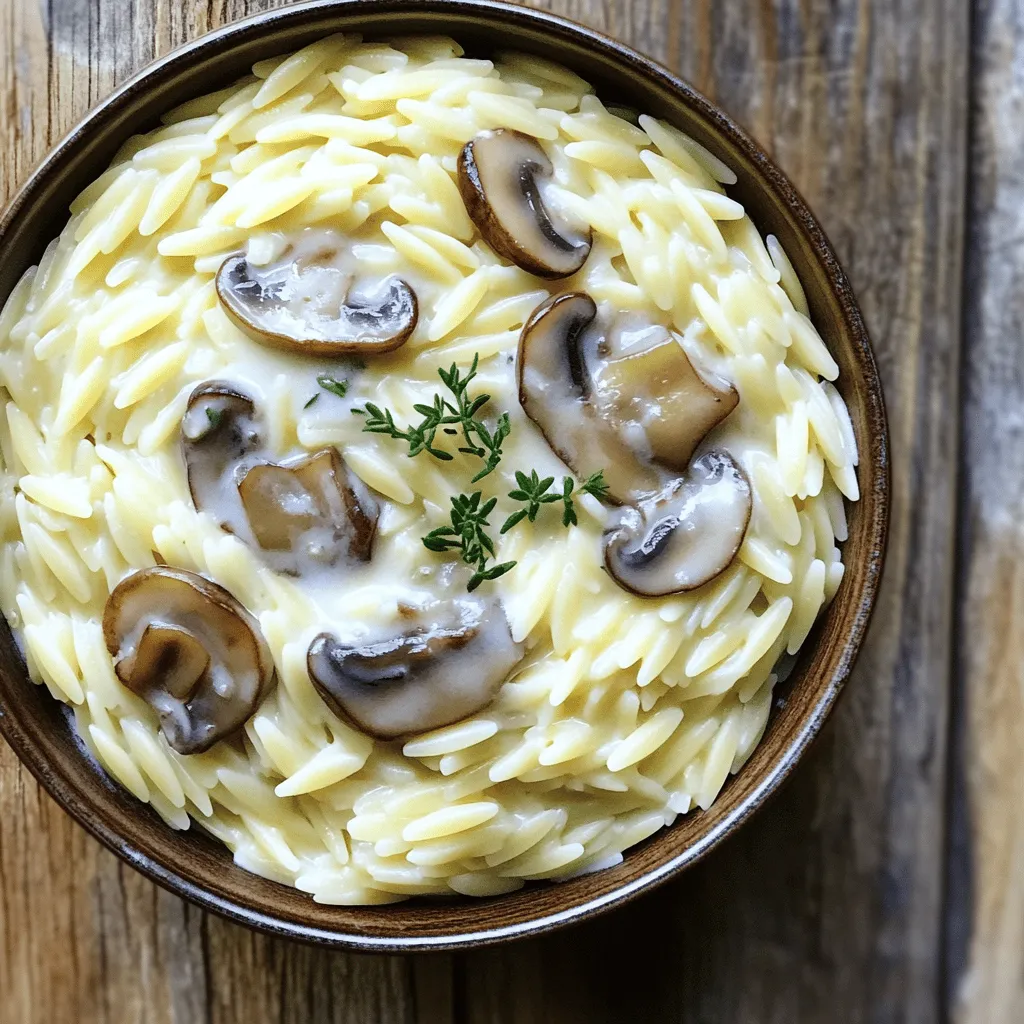 Creamy Mushroom Orzo Rich and Savory Comfort Food