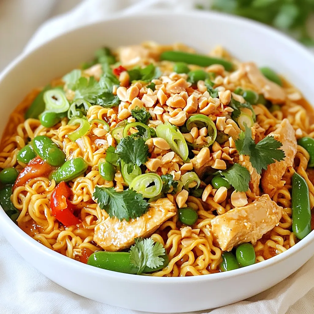 Spicy Peanut Chicken Ramen Quick and Flavorful Dish