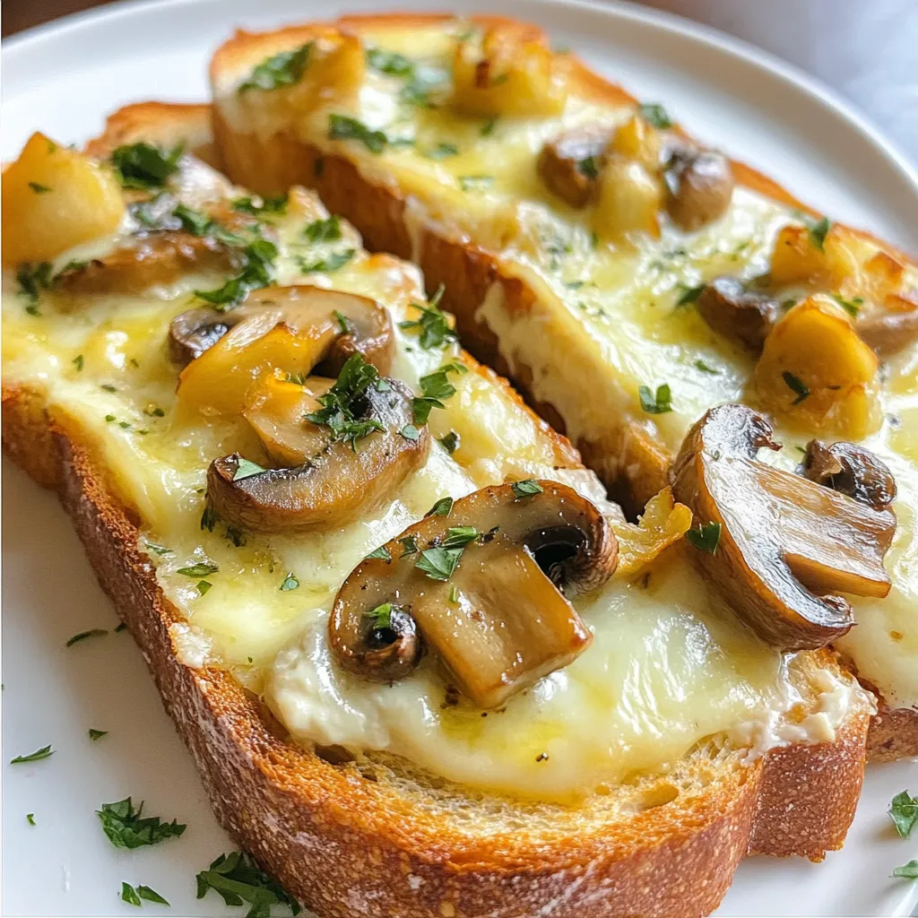 Cheesy Mushroom Garlic Toast Delicious and Savory Bite