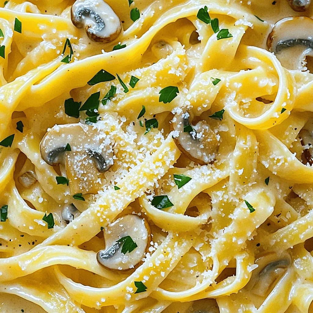 Creamy Garlic Mushroom Pasta Delicious and Simple Meal