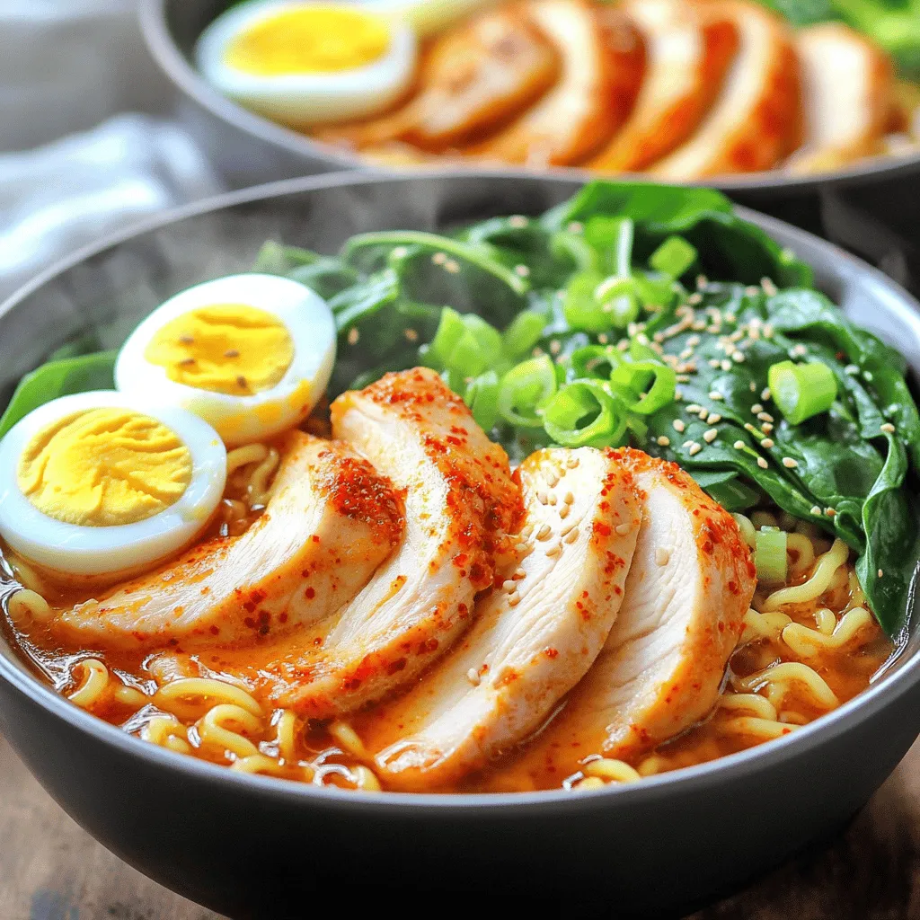 Fiery Chicken Ramen Spicy and Flavorful Delight