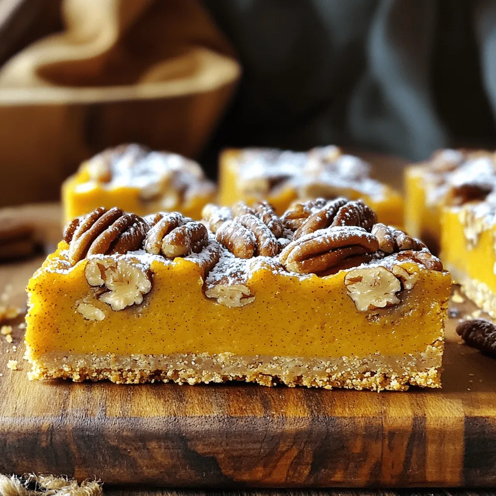 Maple Pecan Pumpkin Pie Bars Tasty Fall Treats
