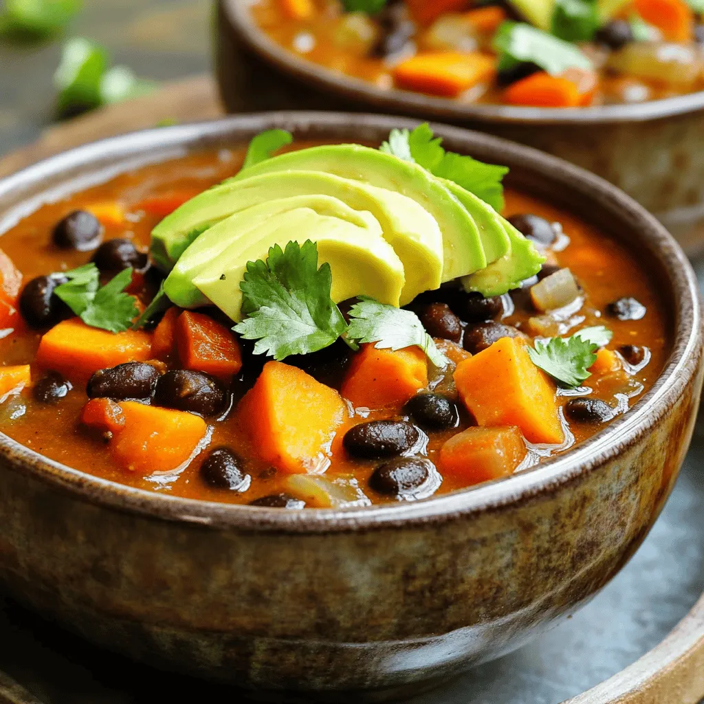 Flavorful Slow Cooker Sweet Potato Black Bean Chili Recipe