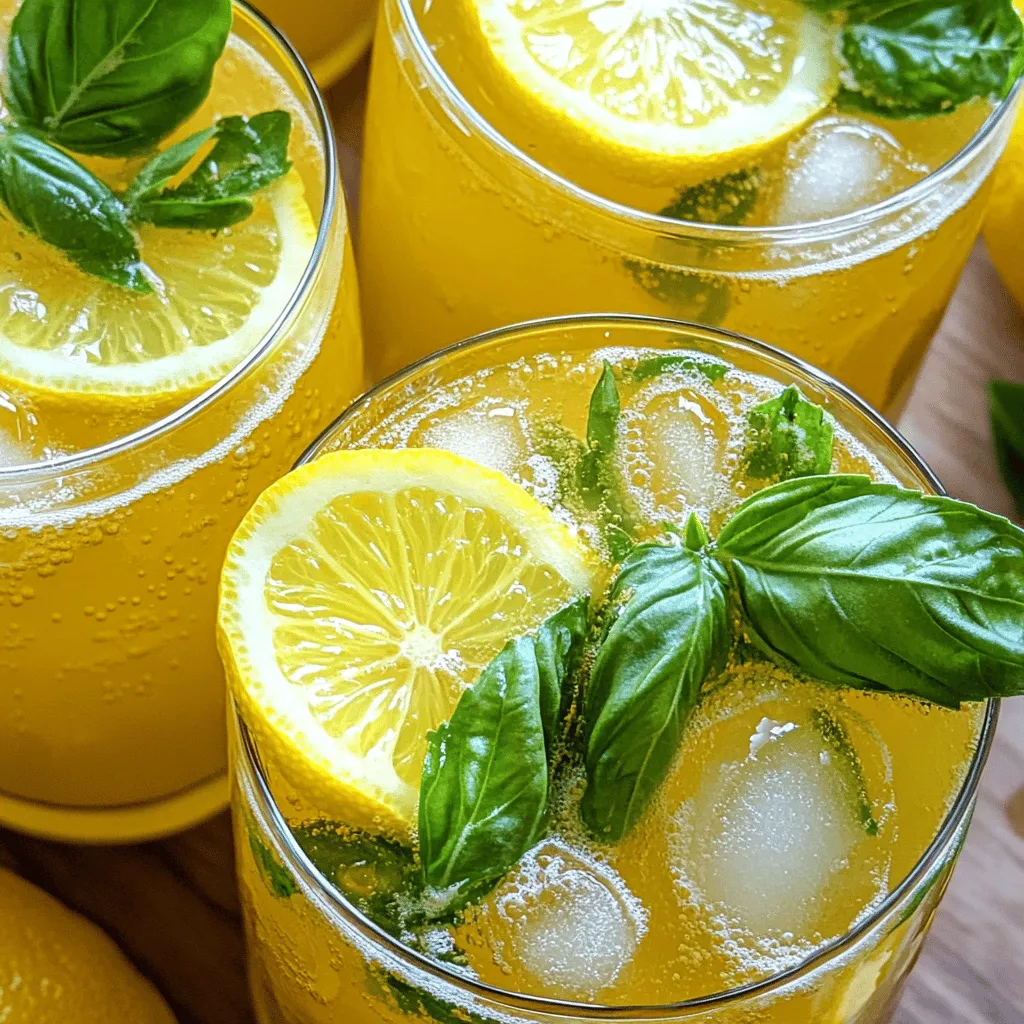 Lemon Basil Spritz Refreshing Summer Drink Recipe