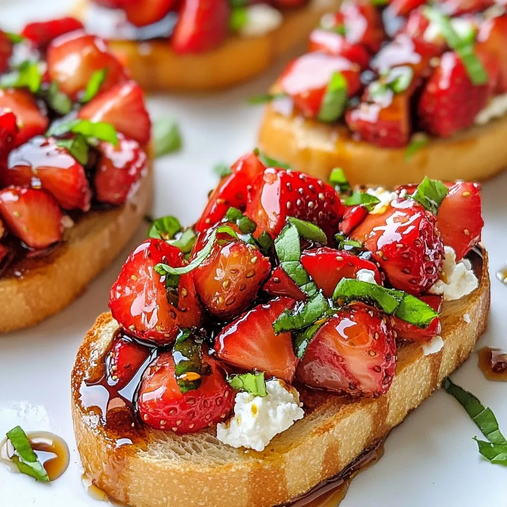 Balsamic Strawberry Bruschetta Fresh and Tasty Treat