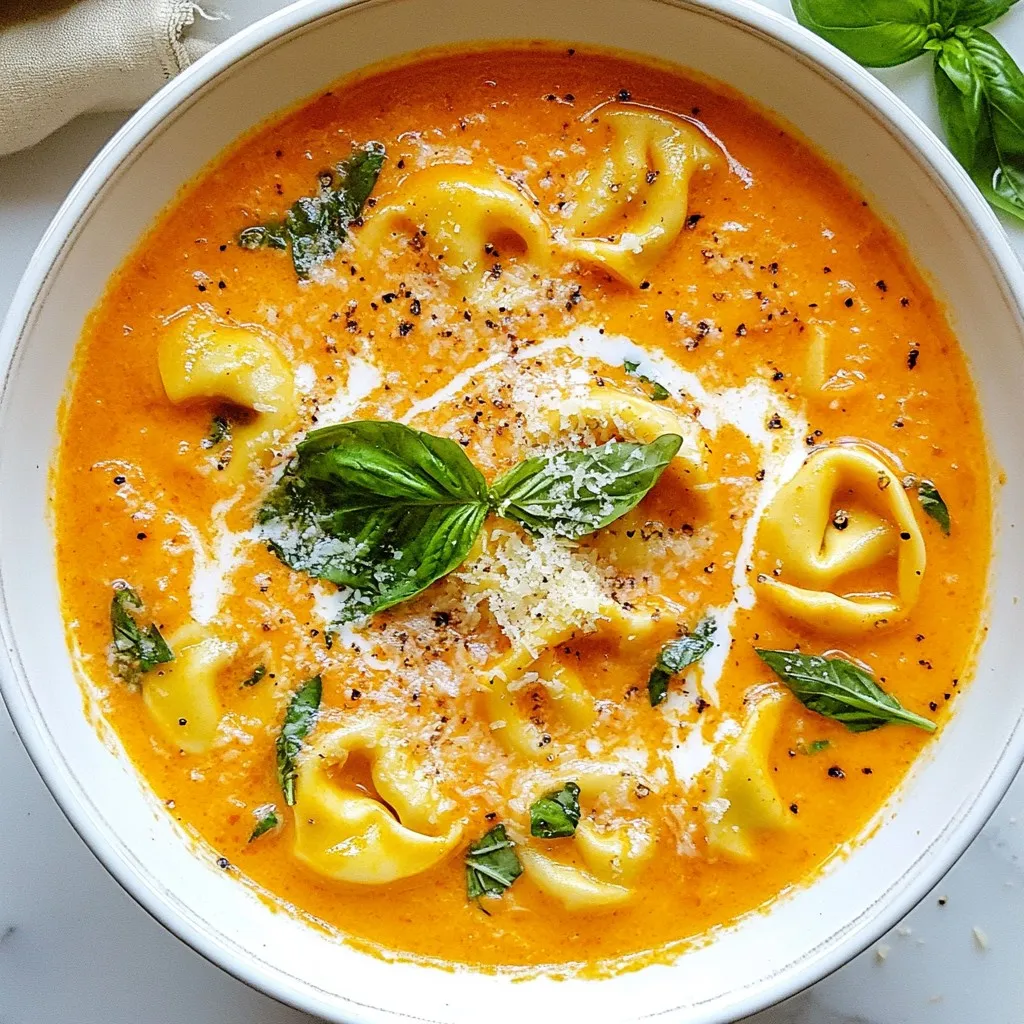 Creamy Tomato Basil Tortellini Soup Flavorful Delight