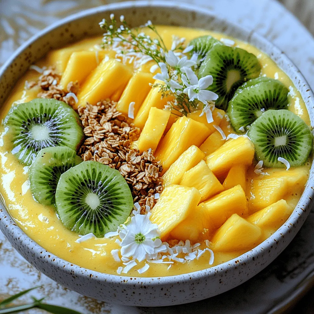Mango Pineapple Smoothie Bowl Fresh and Healthy Recipe