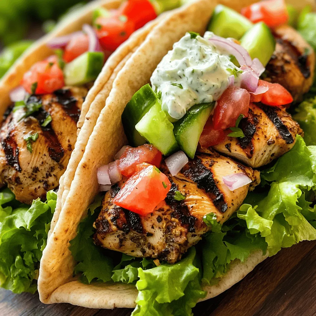 Greek Chicken Gyro Pitas Flavorful Easy Meal Recipe