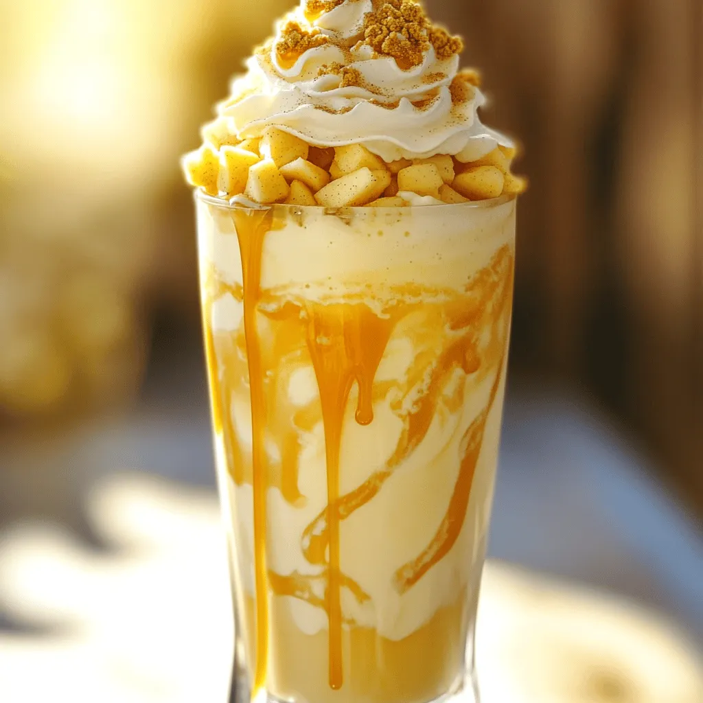Apple Pie Milkshake with Whipped Cream Delight
